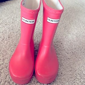 Pink Hunter Rainboots toddler size 9.